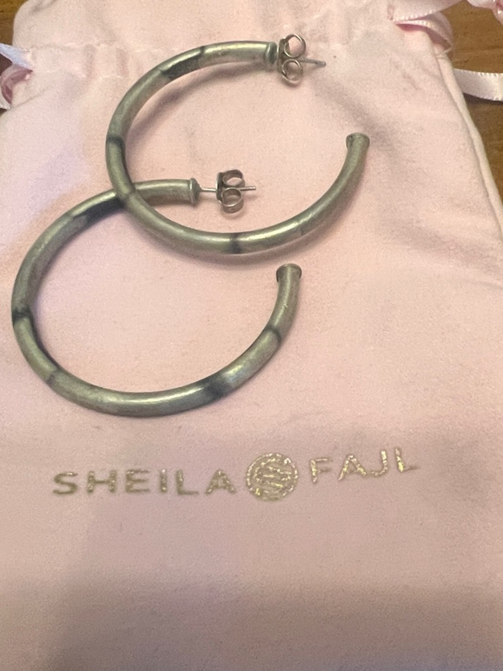 Sheila Fajl Silver-Tone Hoop Earrings